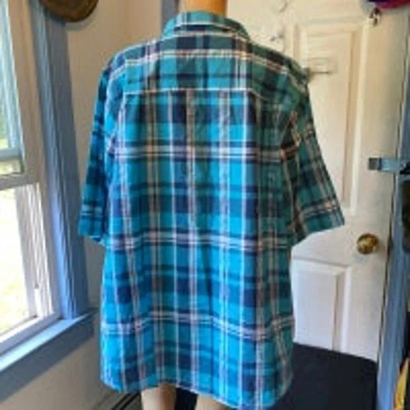 Women Within 100% Cotton Button Up Casual Beach Blouse Unisex Adult Plus Size 2X - Picture 4 of 5